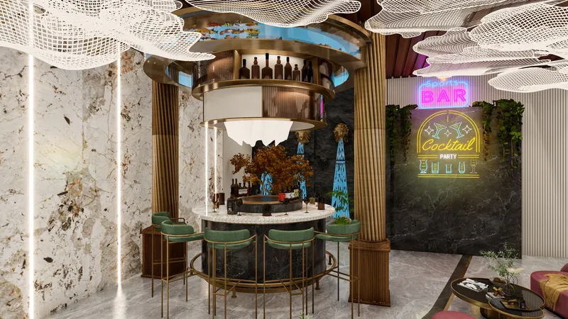 Bar area design – option two