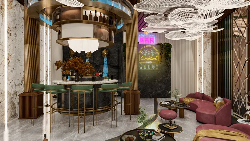 Bar area design – option two
