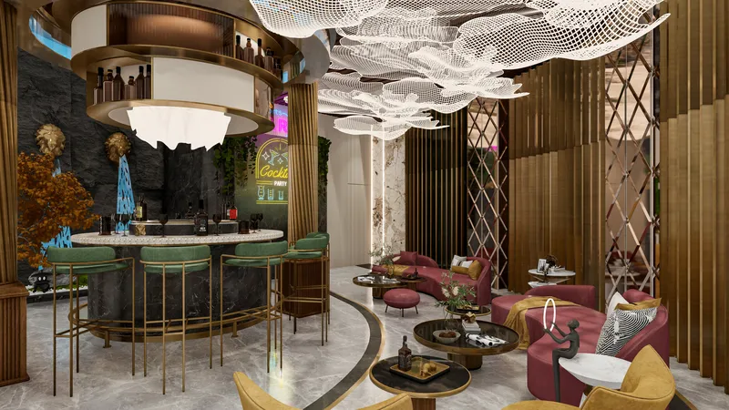 Bar area design – option two