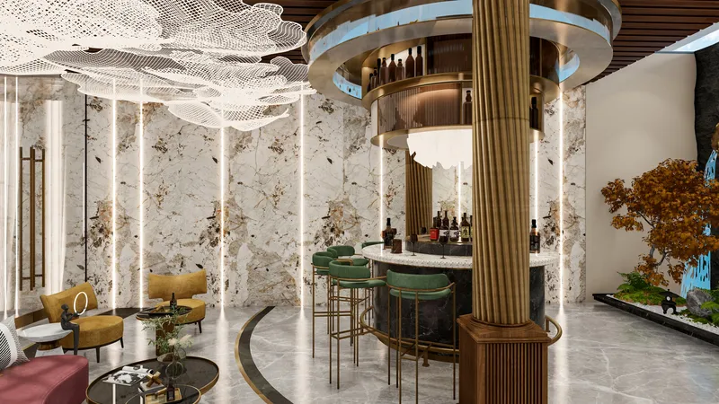 Bar area design – option two