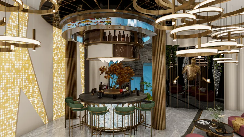 Bar area design – option three
