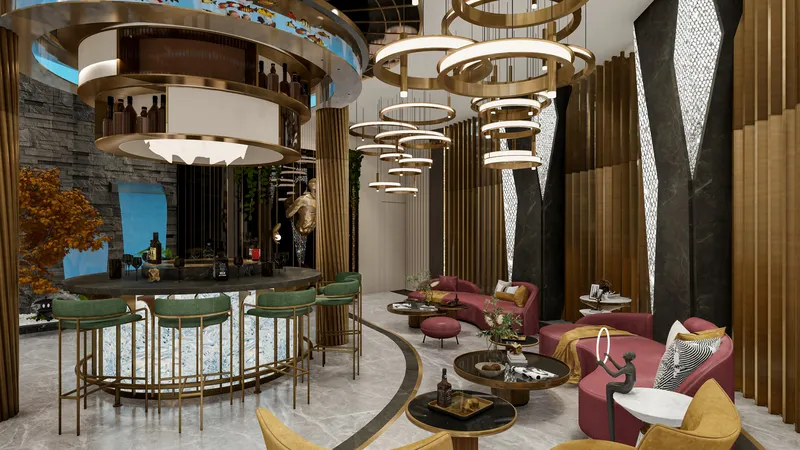 Bar area design – option three