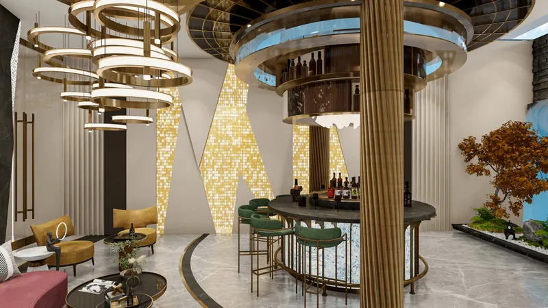 Bar area design – option three