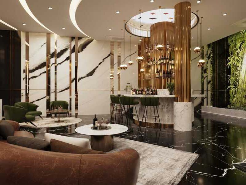 Bar area design – option one